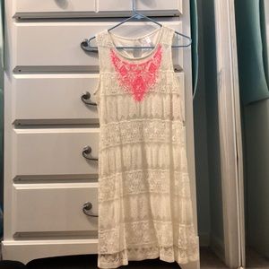 Lace shift dress